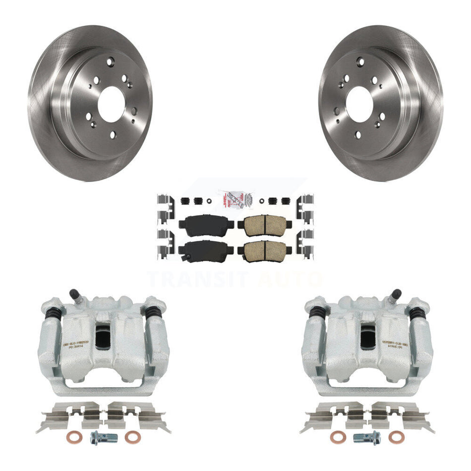 Rear Disc Brake Caliper Rotors And Ceramic Pads Kit For 2005-2010 Honda Odyssey KC8-100852N