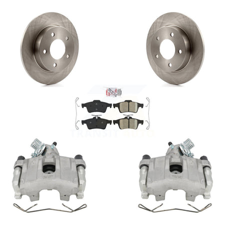 Rear Disc Brake Caliper Rotors And Ceramic Pads Kit For Mazda 3 Sport KC8-100858N