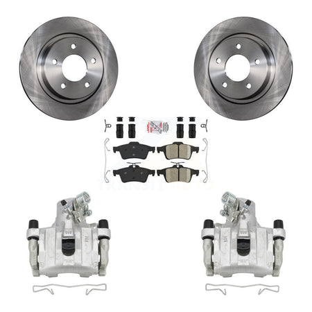 Rear Disc Brake Caliper Rotors And Ceramic Pads Kit For Mazda 3 Sport KC8-100860N