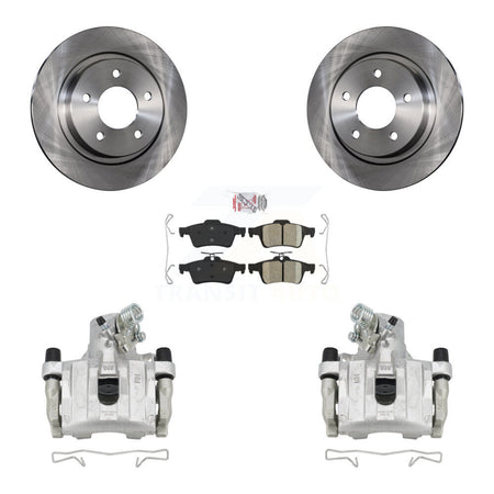 Rear Disc Brake Caliper Rotors And Ceramic Pads Kit For Mazda 3 Sport KC8-100861N