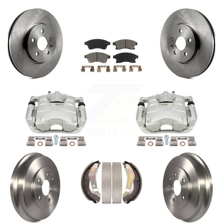 Front Rear Disc Brake Caliper Rotors Drums Ceramic Pads Kit (8Pc) For 2013-2017 Chevrolet Trax KC8-100868C by Transit Auto