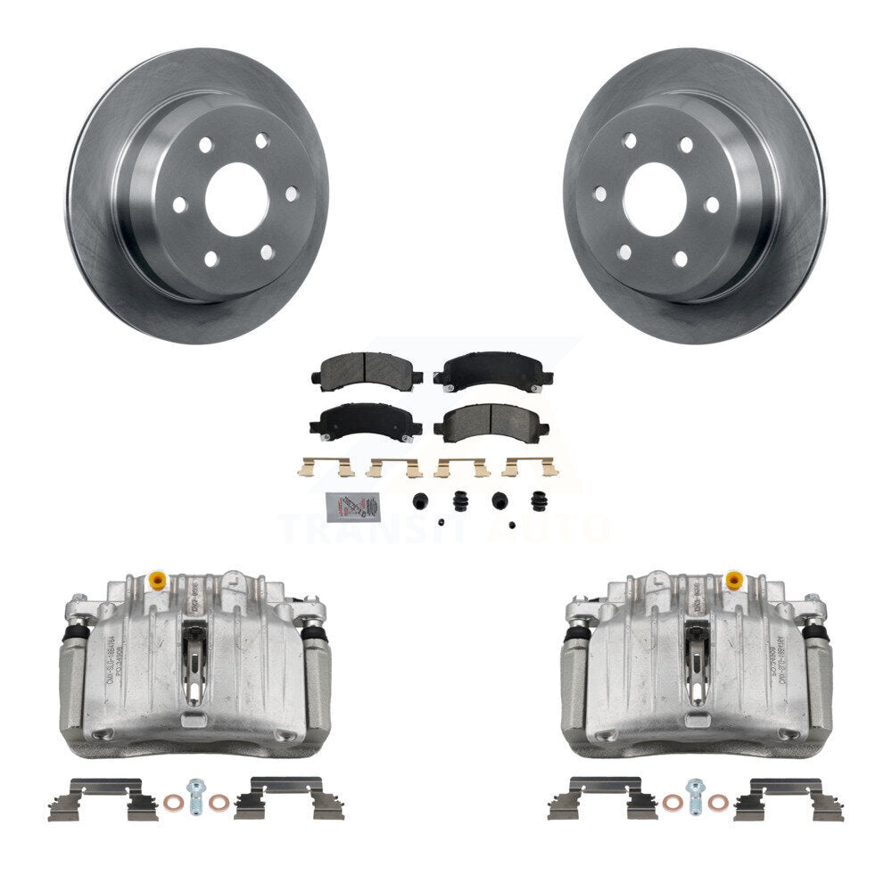Rear Brake Caliper Rotor And Semi-Metallic Pad Kit For 2002 Chevrolet Avalanche 1500 4WD KC8-100868N