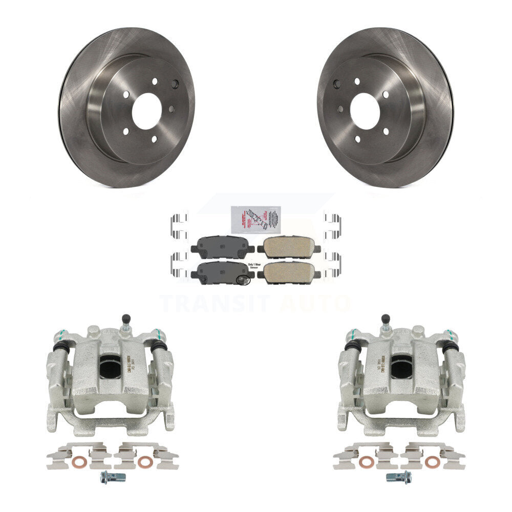 Rear Disc Brake Caliper Rotors And Ceramic Pads Kit For INFINITI QX60 M37 M56 M35h KC8-100878N by Transit Auto