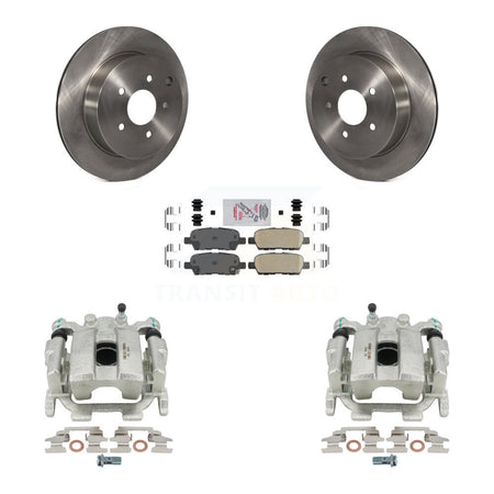 Rear Disc Brake Caliper Rotors And Ceramic Pads Kit For INFINITI QX60 M37 M56 M35h KC8-100879N by Transit Auto