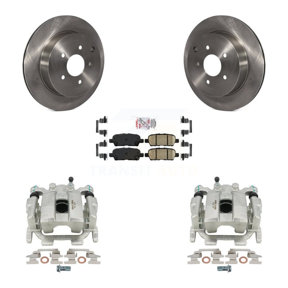 Rear Disc Brake Caliper Rotors And Ceramic Pads Kit For Nissan Murano Pathfinder Quest INFINITI JX35 KC8-100881N