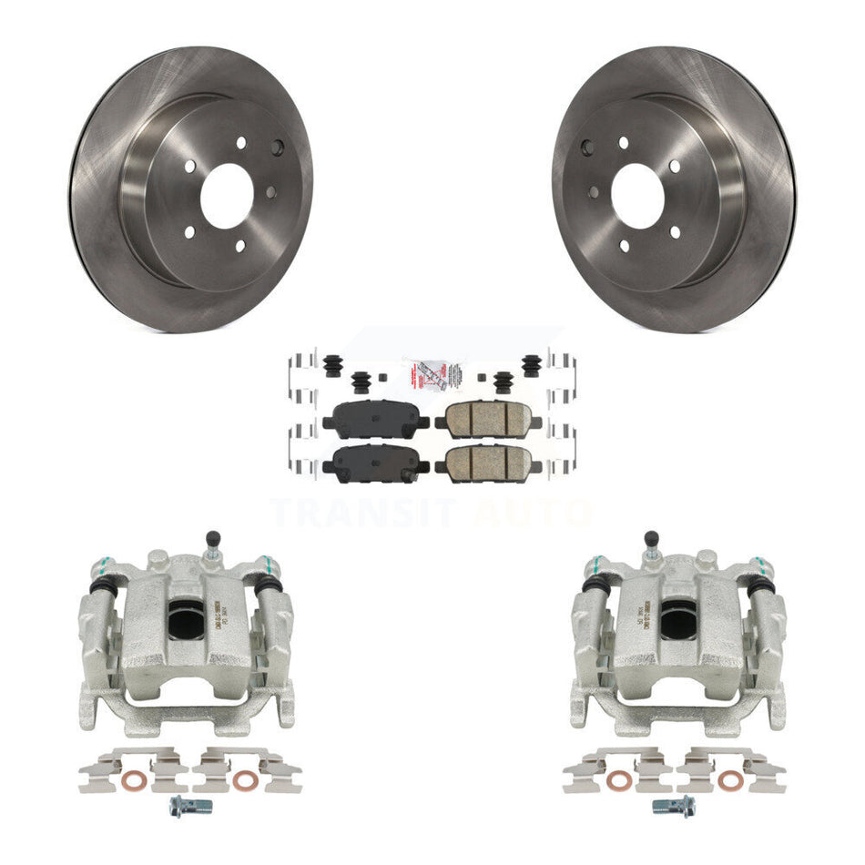 Rear Disc Brake Caliper Rotors And Ceramic Pads Kit For Nissan Murano Pathfinder Quest INFINITI JX35 KC8-100882N