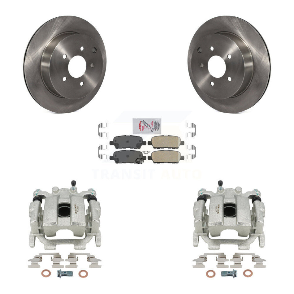 Rear Disc Brake Caliper Rotors And Ceramic Pads Kit For 2013 INFINITI FX37 KC8-100885N