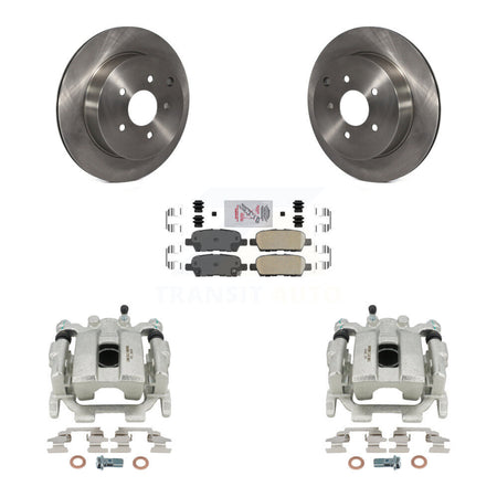 Rear Disc Brake Caliper Rotors And Ceramic Pads Kit For 2013 INFINITI FX37 KC8-100886N by Transit Auto