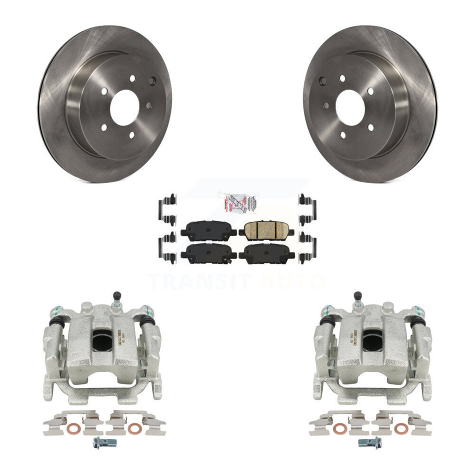 Rear Disc Brake Caliper Rotors And Ceramic Pads Kit For INFINITI Q50 Q60 Q70 Q70L KC8-100887N