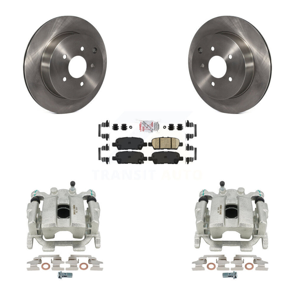Rear Disc Brake Caliper Rotors And Ceramic Pads Kit For INFINITI Q50 Q60 Q70 Q70L KC8-100888N