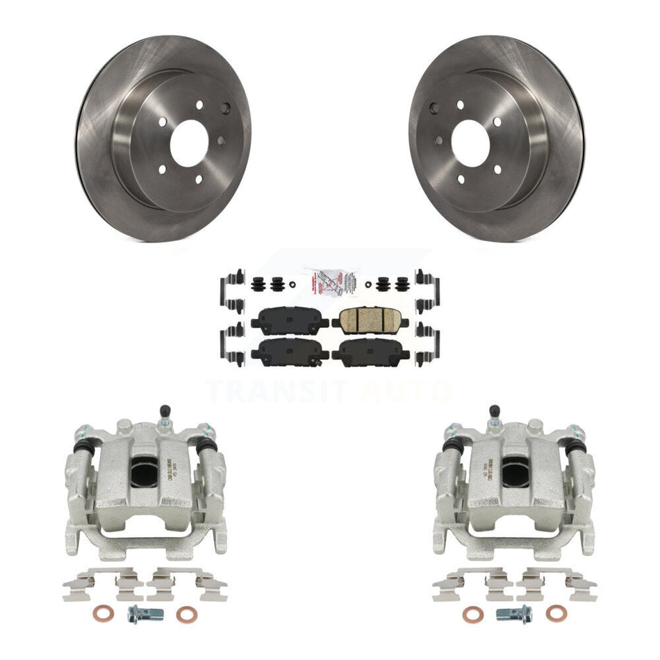 Rear Disc Brake Caliper Rotors And Ceramic Pads Kit For INFINITI QX70 KC8-100890N