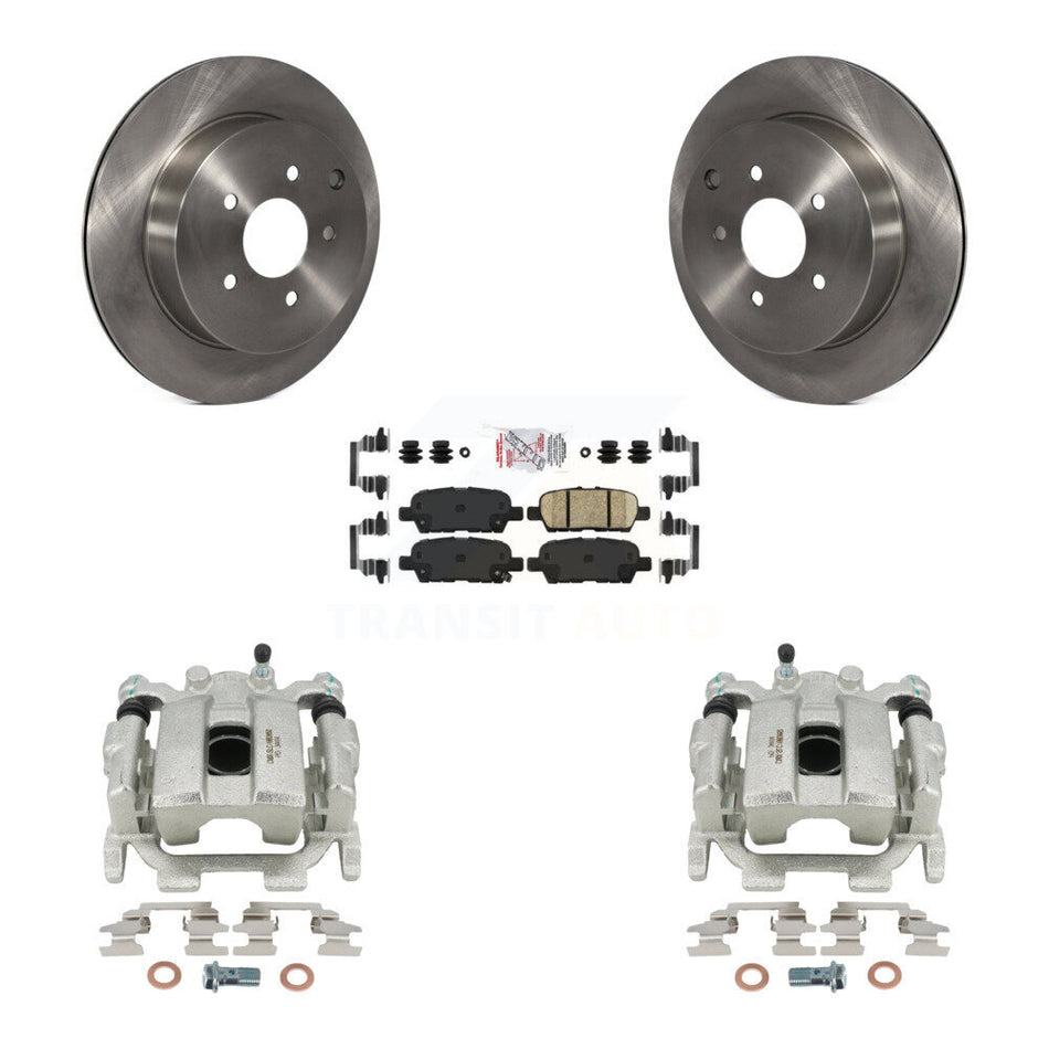 Rear Disc Brake Caliper Rotors And Ceramic Pads Kit For INFINITI QX70 KC8-100890N
