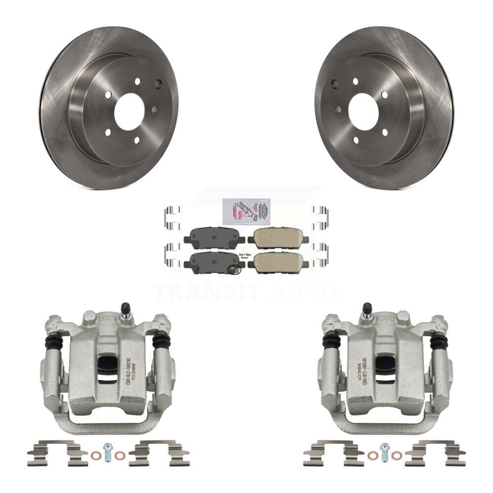 Rear Disc Brake Caliper Rotors And Ceramic Pads Kit For Nissan Murano Quest KC8-100892N