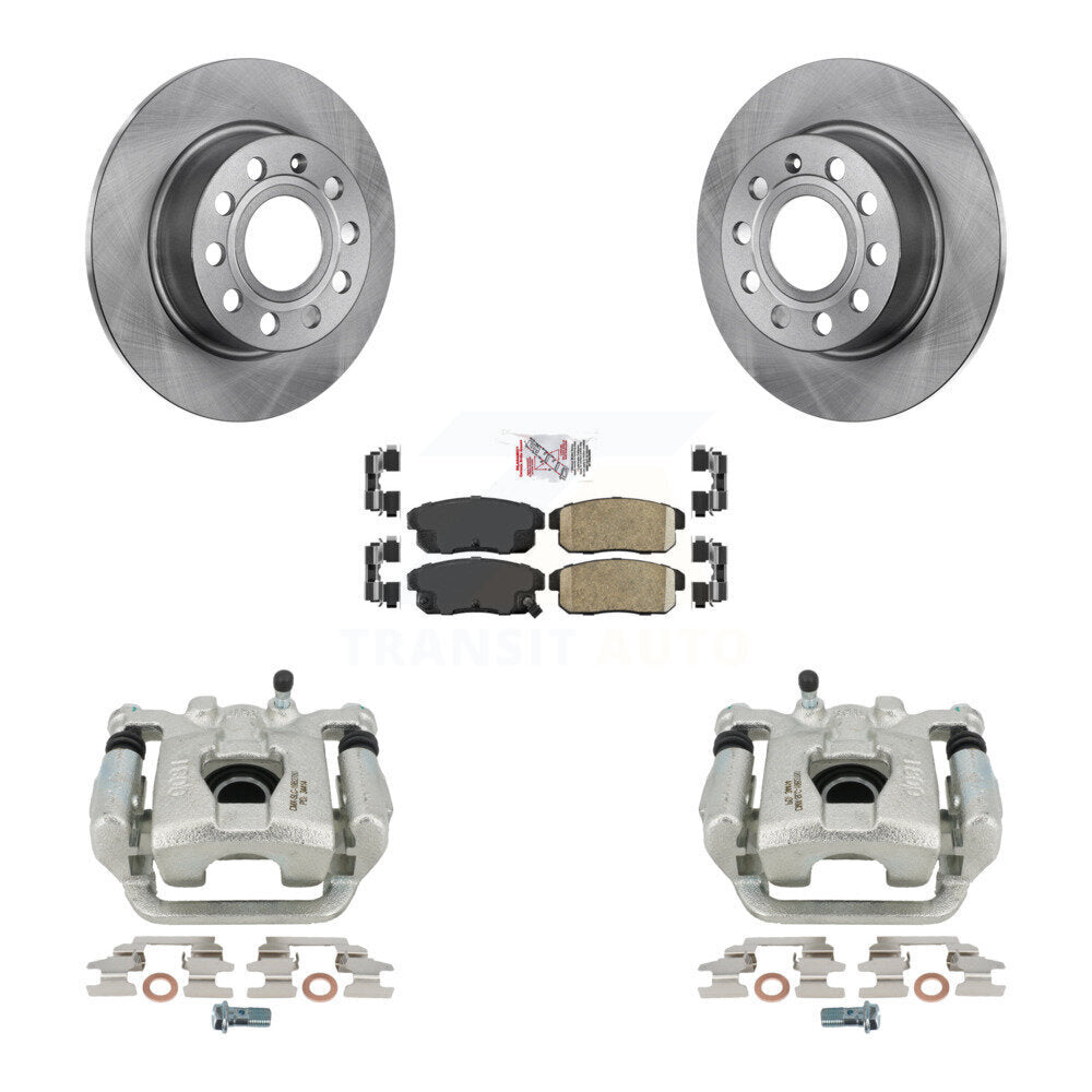 Rear Disc Brake Caliper Rotors And Ceramic Pads Kit For 2003 Nissan Maxima From 01 03 KC8-100895N by Transit Auto