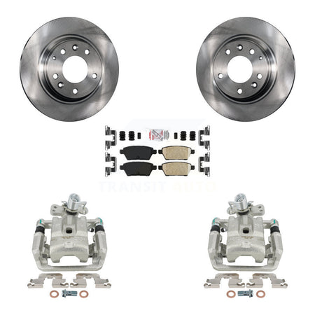 Rear Disc Brake Caliper Rotors And Ceramic Pads Kit For Ford Fusion Mazda 6 Lincoln MKZ Mercury Milan Zephyr KC8-100896N by Transit Auto