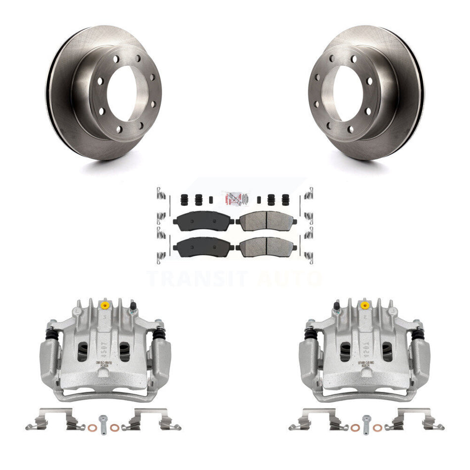 Rear Disc Brake Caliper Rotors And Semi-Metallic Pads Kit For Ford Excursion KC8-100905N