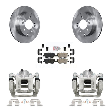 Rear Disc Brake Caliper Rotors And Ceramic Pads Kit For Hyundai Sonata Kia Optima KC8-100907N