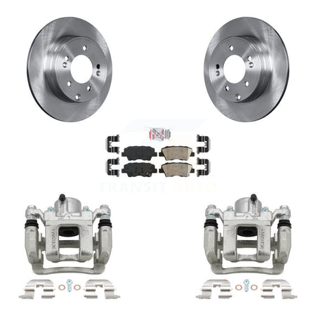 Rear Disc Brake Caliper Rotors And Ceramic Pads Kit For Hyundai Sonata Kia Optima KC8-100908N
