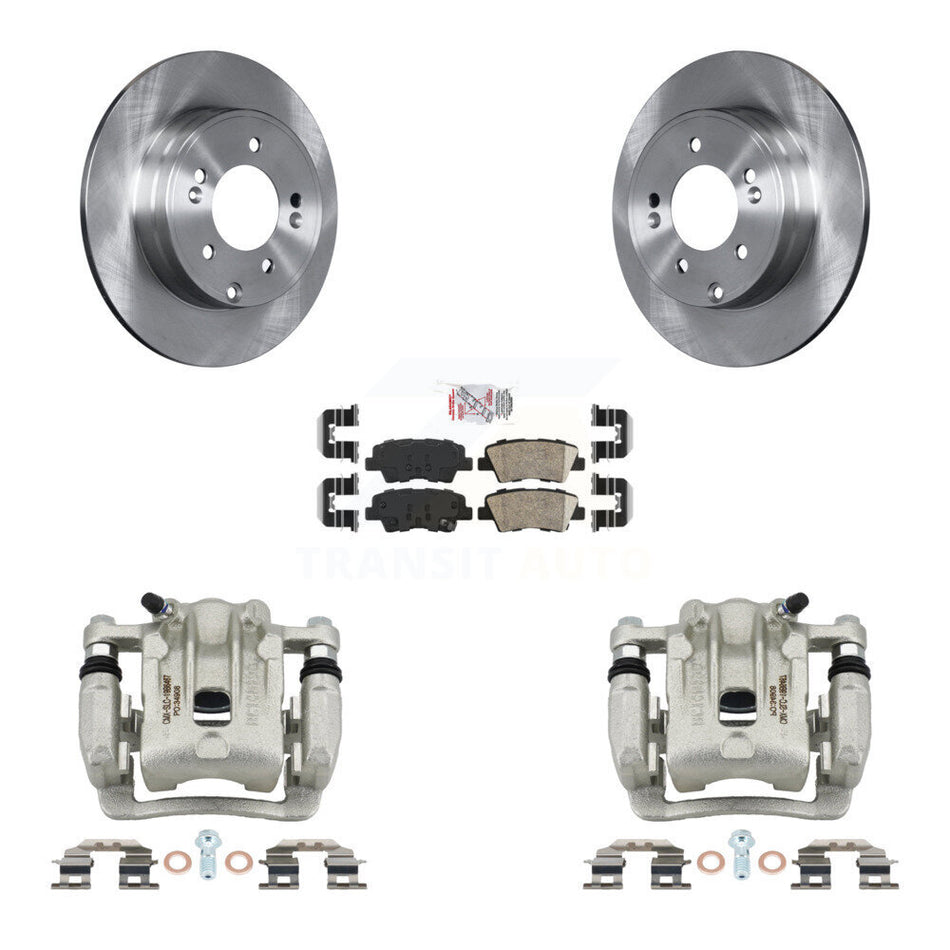 Rear Disc Brake Caliper Rotors And Ceramic Pads Kit For Kia Optima Hyundai Azera KC8-100910N