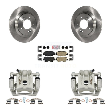 Rear Brake Caliper Rotor Ceramic Pad Kit For Kia Optima 2.0L With Electric Parking KC8-100912N