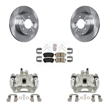 Rear Disc Brake Caliper Rotors And Ceramic Pads Kit For Hyundai Sonata Kia Optima KC8-100926N
