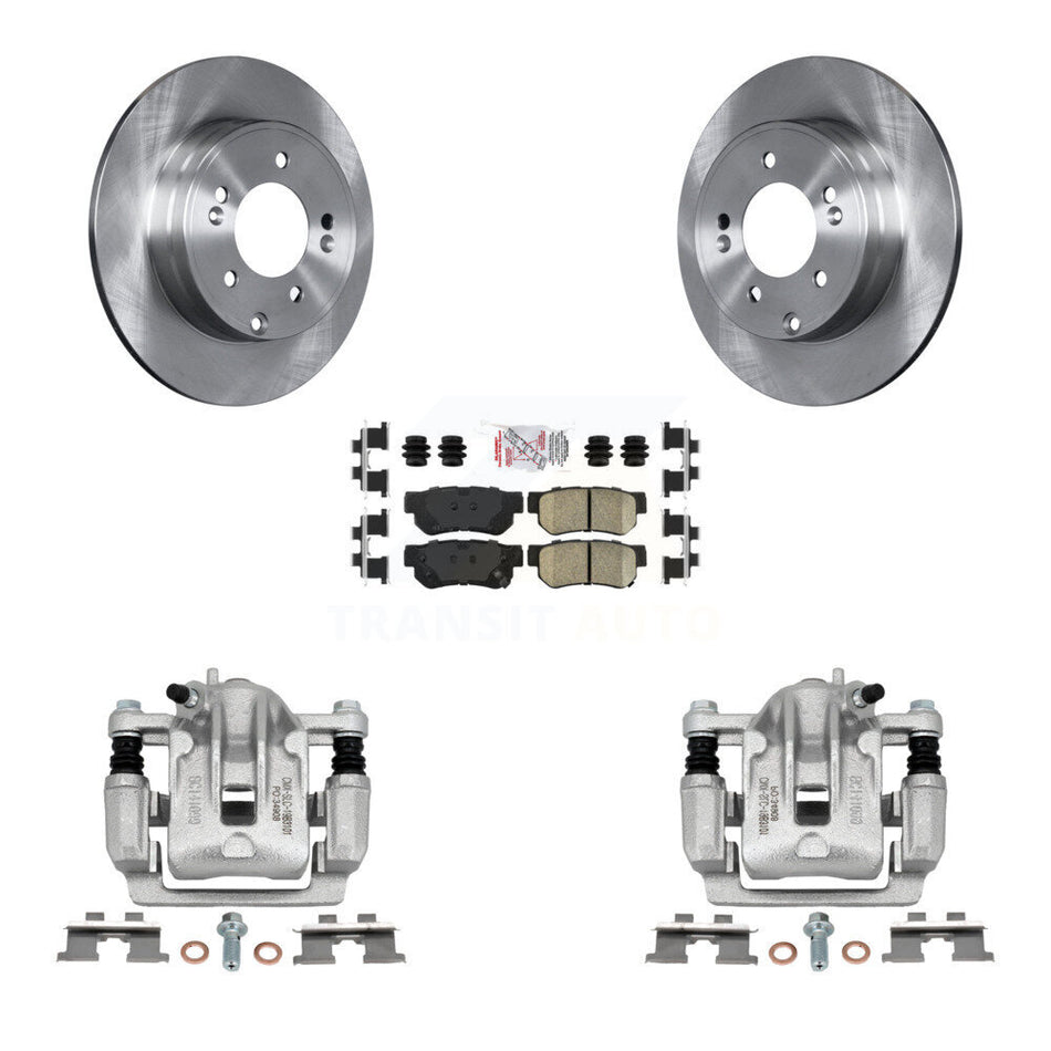 Rear Disc Brake Caliper Rotors And Ceramic Pads Kit For 2006 Hyundai Sonata 3.3L To 03 06 KC8-100929N