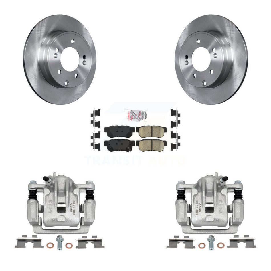 Rear Disc Brake Caliper Rotors And Ceramic Pads Kit For 2006 Hyundai Sonata 3.3L To 03 06 KC8-100930N