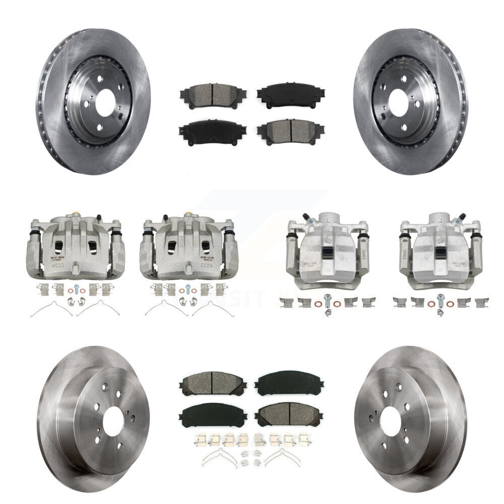 Front Rear Disc Brake Caliper Rotors Semi-Metallic Pad Kit (10Pc) For Lexus RX350 RX450h KC8-100938S