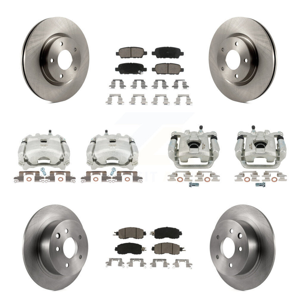 Front Rear Disc Brake Caliper Rotors And Ceramic Pads Kit (10Pc) For Nissan Altima KC8-100944C