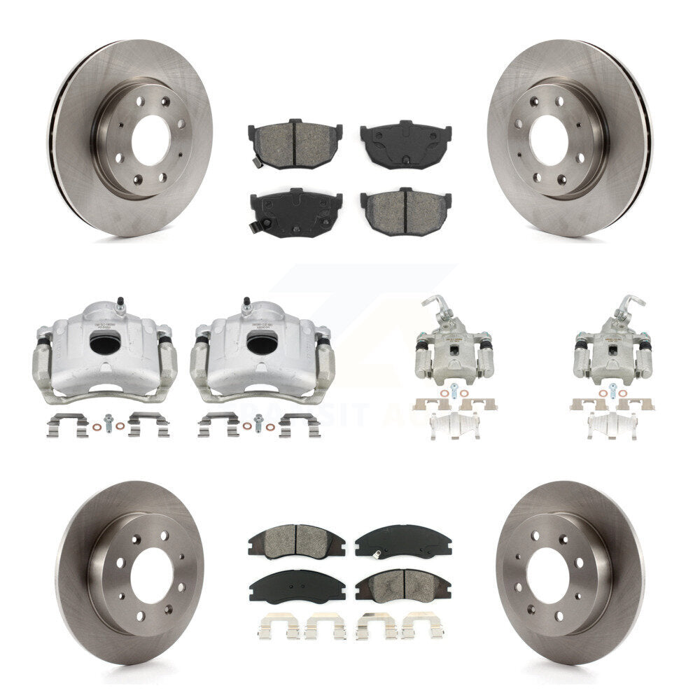 Front Rear Brake Caliper Rotor And Semi-Metallic Pad Kit (10Pc) For Kia Spectra Spectra5 KC8-100944S