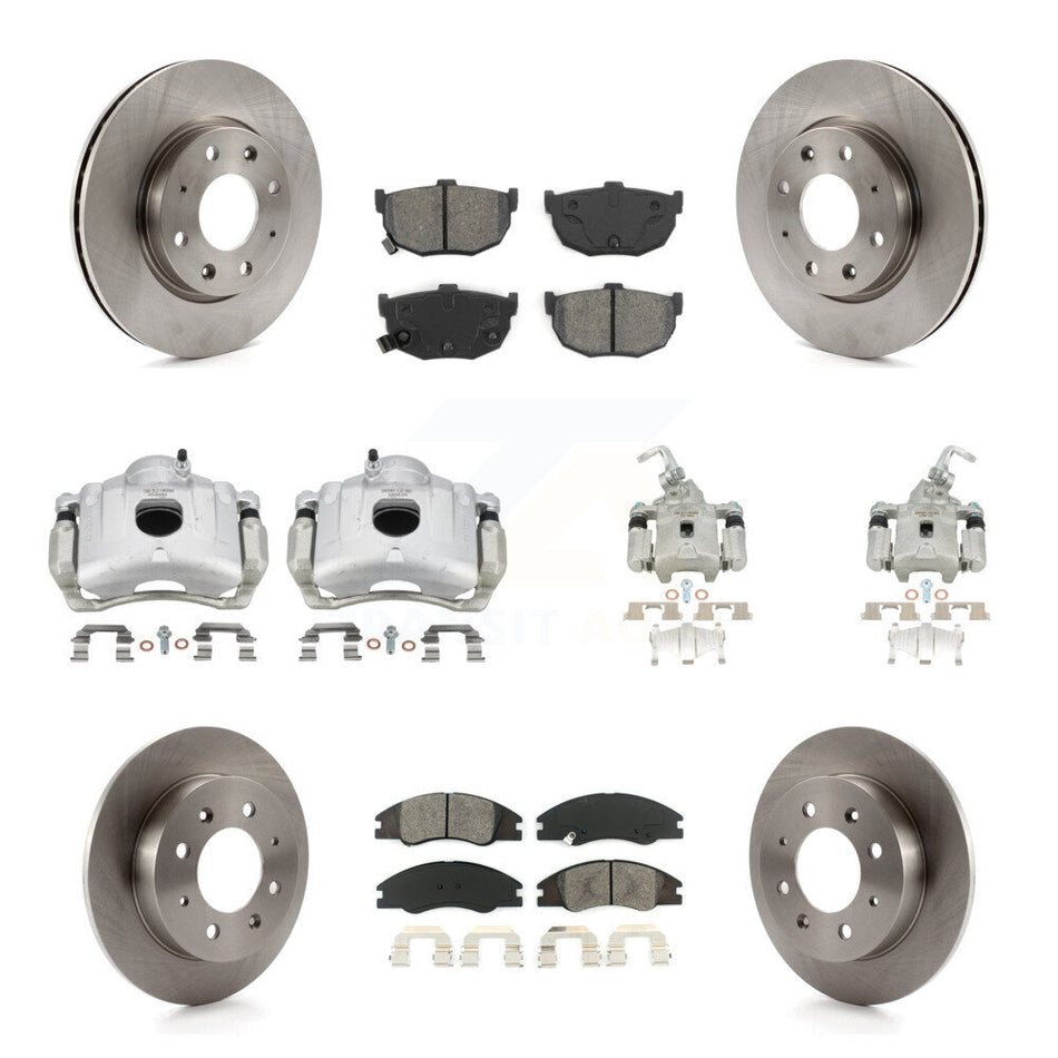 Front Rear Brake Caliper Rotor And Semi-Metallic Pad Kit (10Pc) For Kia Spectra Spectra5 KC8-100944S