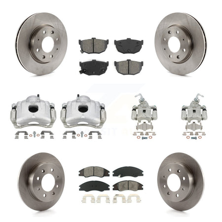 Front Rear Brake Caliper Rotor And Semi-Metallic Pad Kit (10Pc) For Kia Spectra Spectra5 KC8-100945S