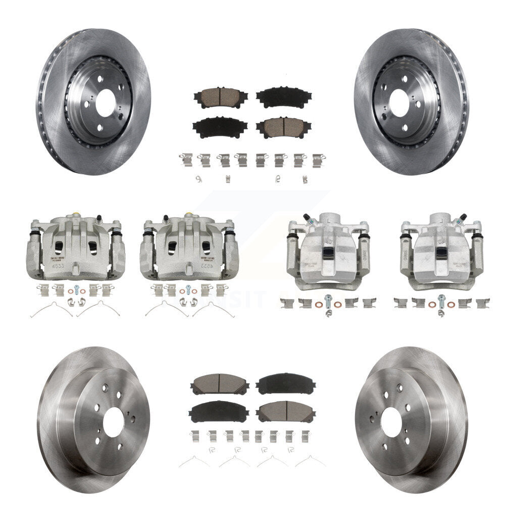 Front Rear Disc Brake Caliper Rotors And Ceramic Pads Kit (10Pc) For Lexus RX350 RX450h KC8-100949C