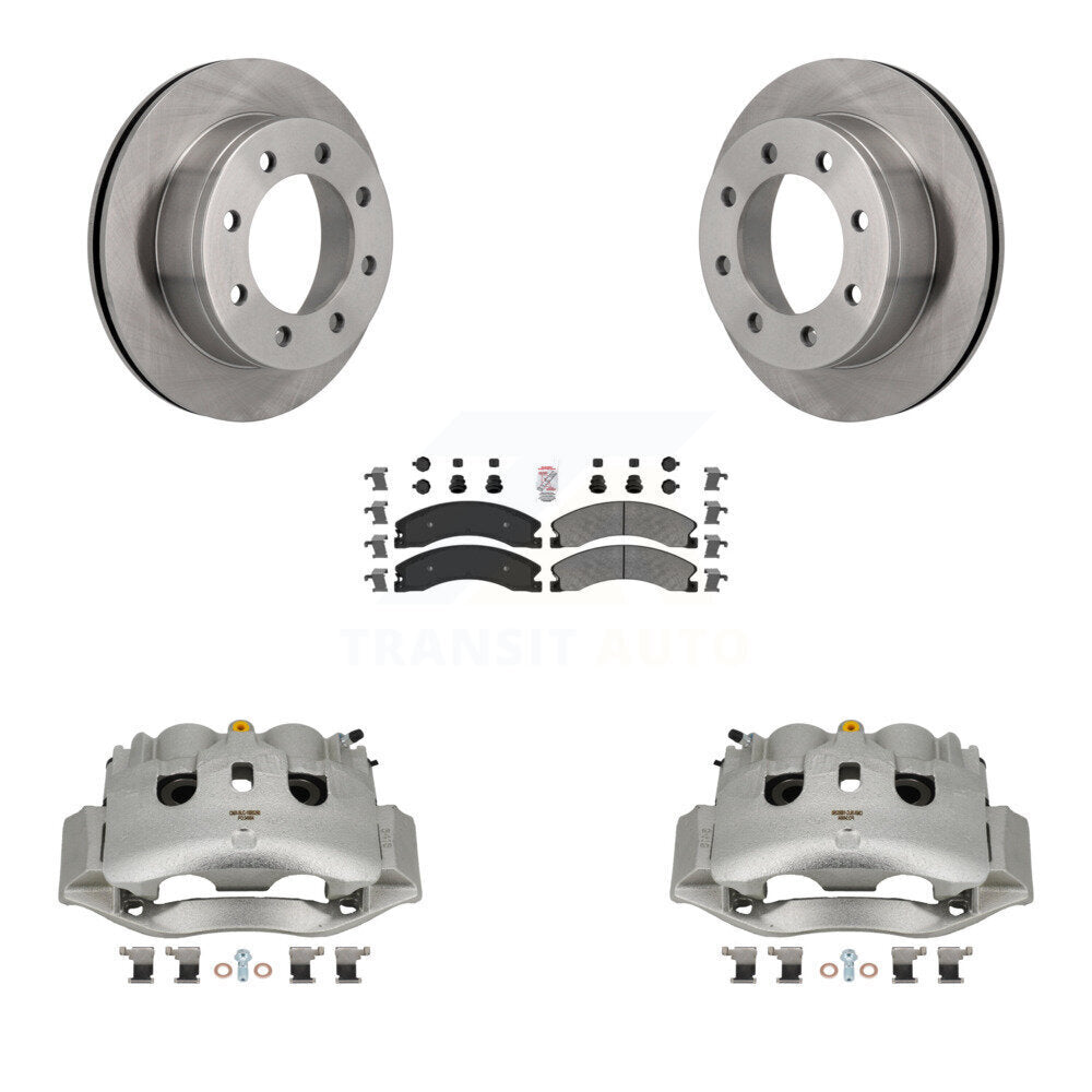 Rear Disc Brake Caliper Rotors And Semi-Metallic Pads Kit For Chevrolet Express 4500 KC8-100952N