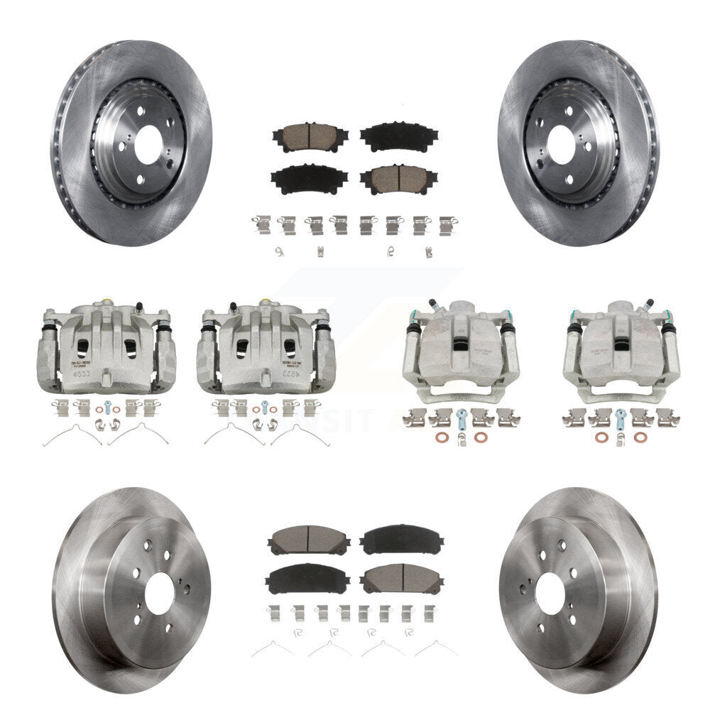 Front Rear Disc Brake Caliper Rotors And Ceramic Pads Kit (10Pc) For Lexus RX350 RX450h KC8-100953C