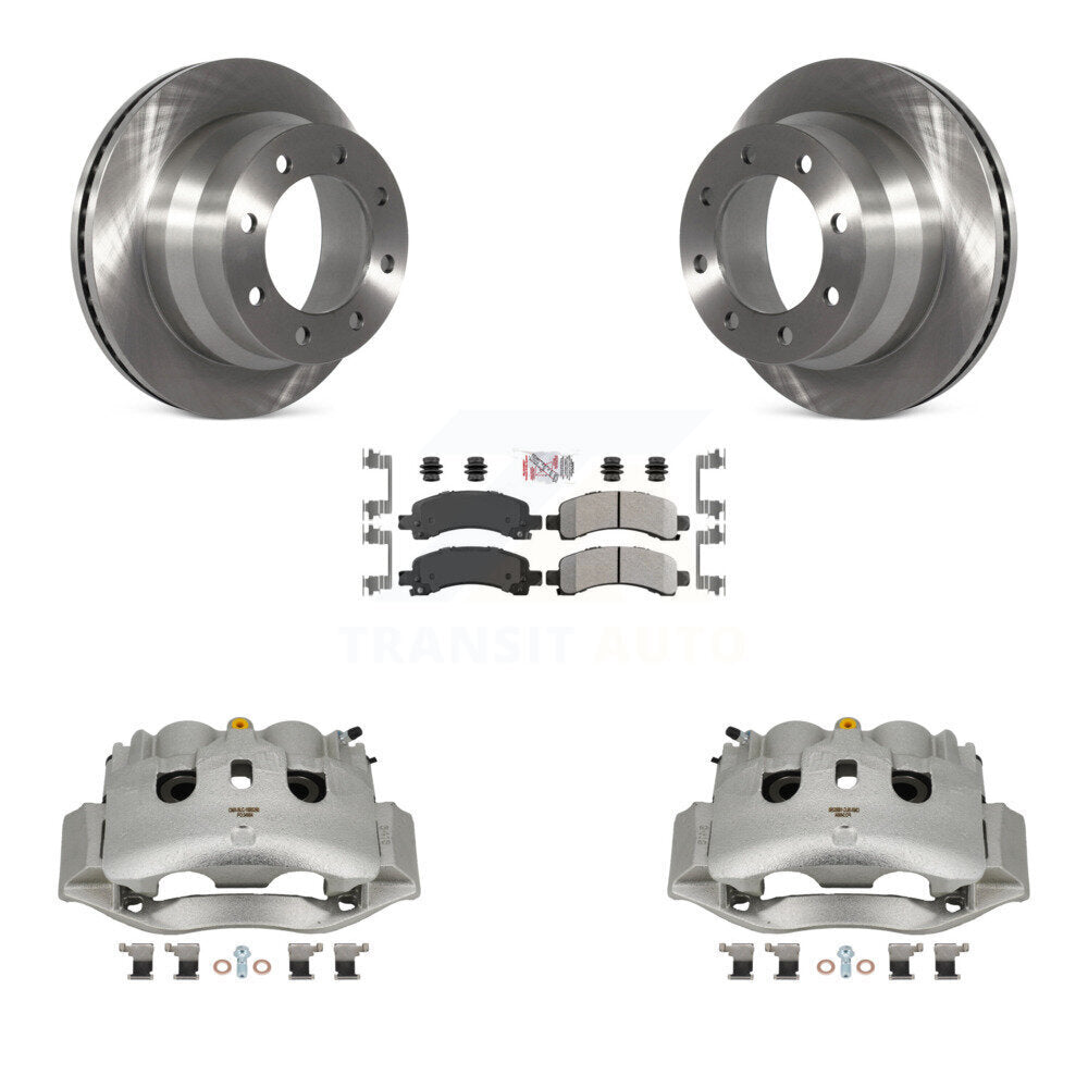Rear Disc Brake Caliper Rotors And Semi-Metallic Pads Kit For Chevrolet Express 4500 KC8-100955N