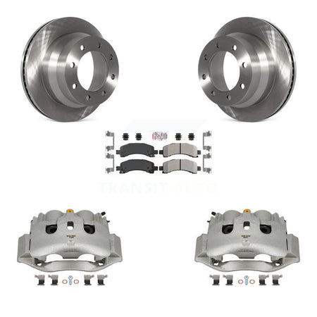 Rear Disc Brake Caliper Rotors And Semi-Metallic Pads Kit For Chevrolet Express 4500 KC8-100955N