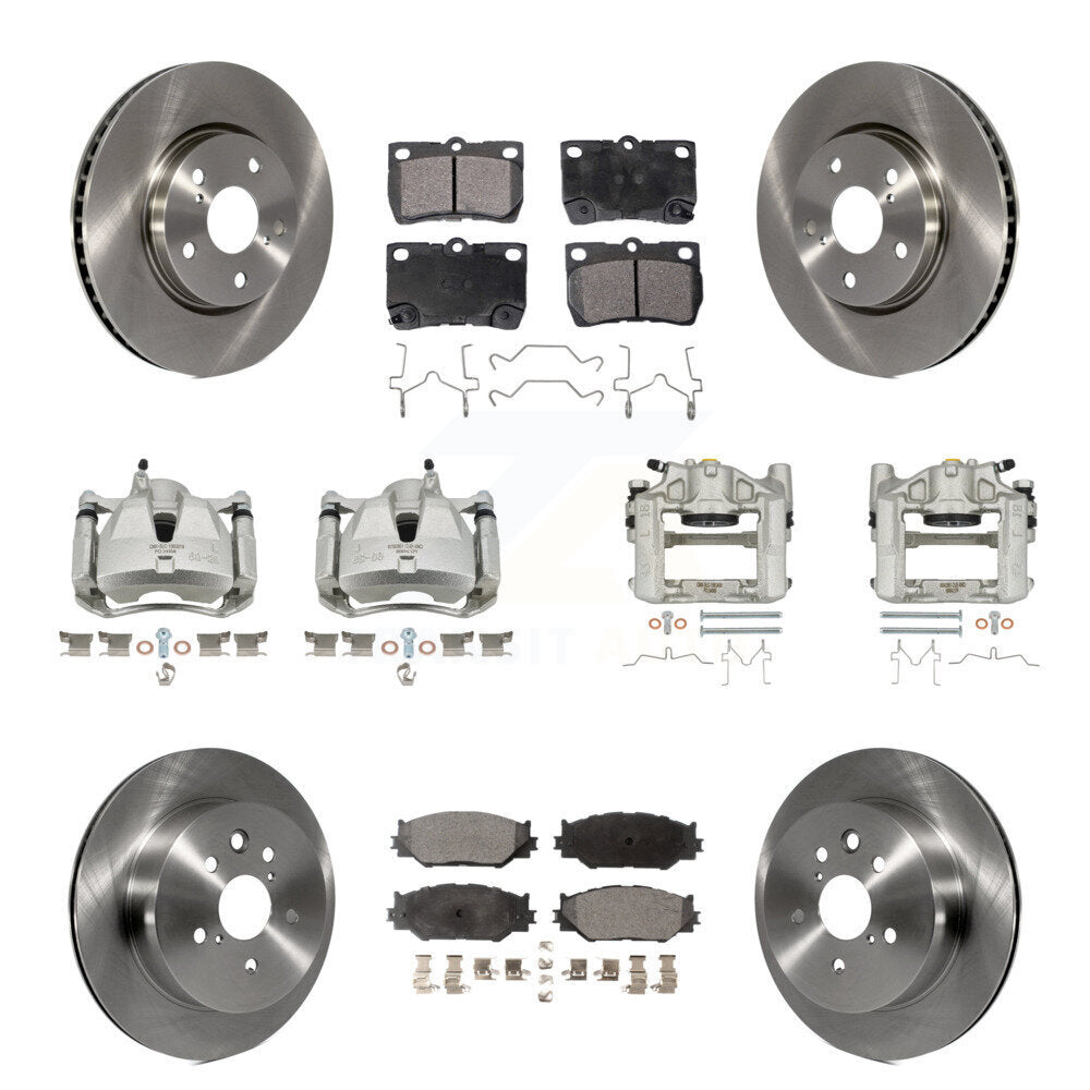 Front Rear Disc Brake Caliper Rotor & Ceramic Pad Kit (10Pc) For 2010-2013 Lexus IS250 C KC8-100955T