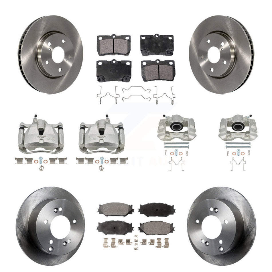 Front Rear Disc Brake Caliper Rotors And Ceramic Pads Kit (10Pc) For Lexus IS250 KC8-100956T