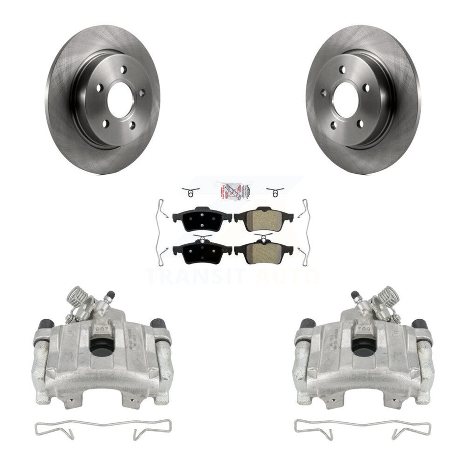 Rear Disc Brake Caliper Rotors And Semi-Metallic Pads Kit For Ford Focus KC8-100958N