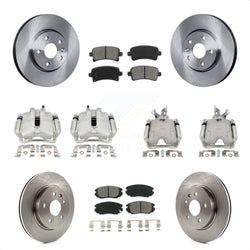 Front Rear Disc Brake Caliper Rotors And Semi-Metallic Pads Kit (10Pc) For Buick LaCrosse Allure KC8-100958S