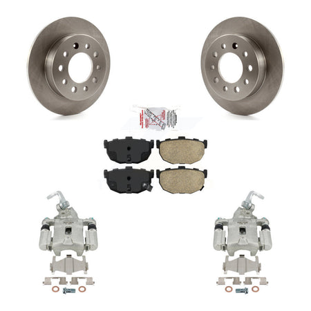 Rear Disc Brake Caliper Rotors And Ceramic Pads Kit For Hyundai Tiburon KC8-100959N by Transit Auto