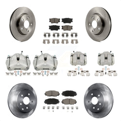 Front Rear Disc Brake Caliper Rotors And Ceramic Pads Kit (10Pc) For Toyota RAV4 KC8-100961C