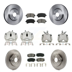 Front Rear Disc Brake Caliper Rotors And Semi-Metallic Pads Kit (10Pc) For 2014-2015 Chevrolet Malibu 2.0L with Turbocharged With 17" Factory Wheels KC8-100961S