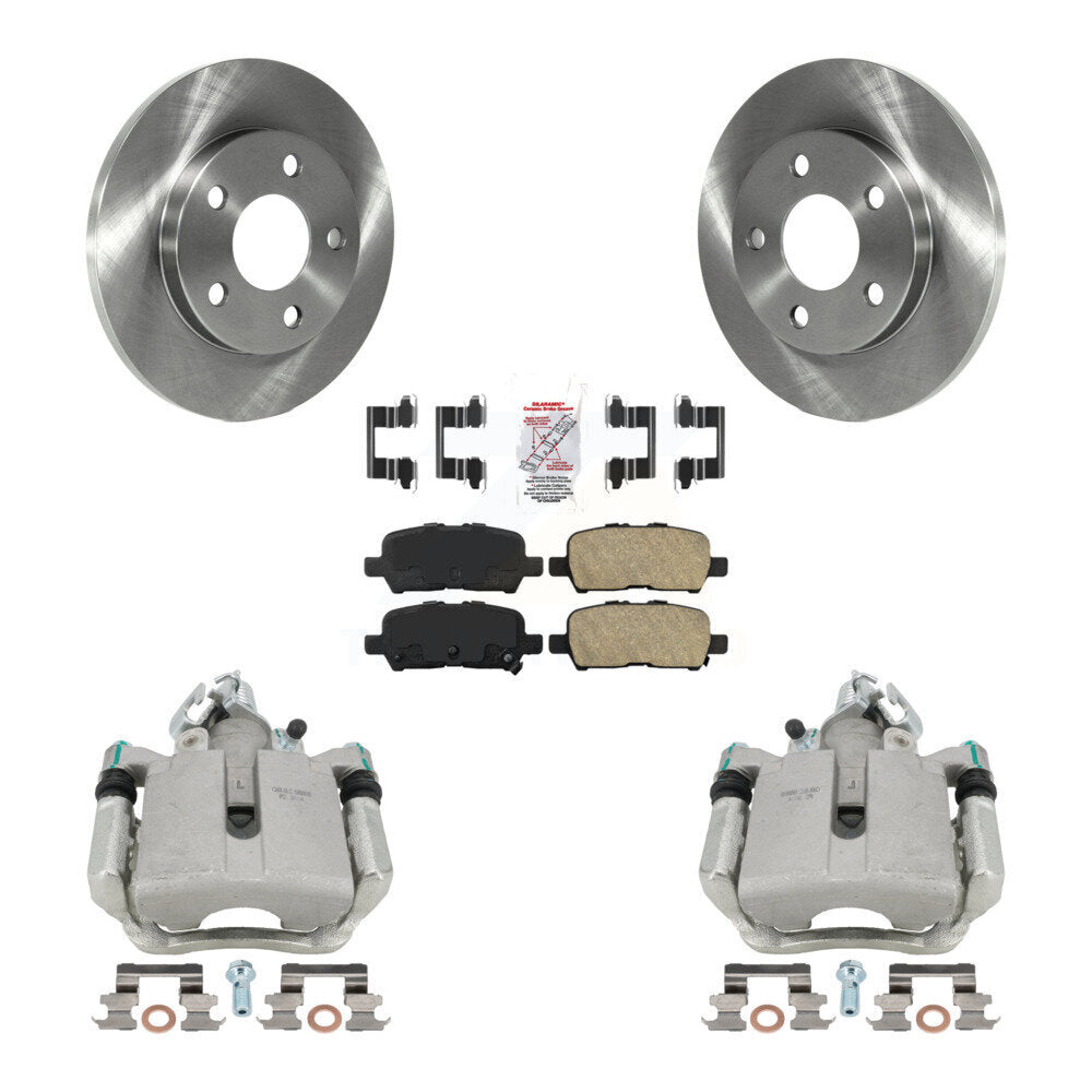 Rear Disc Brake Caliper Rotors And Ceramic Pads Kit For Chevrolet Impala Pontiac Grand Prix Buick LaCrosse Limited Allure KC8-100962N by Transit Auto