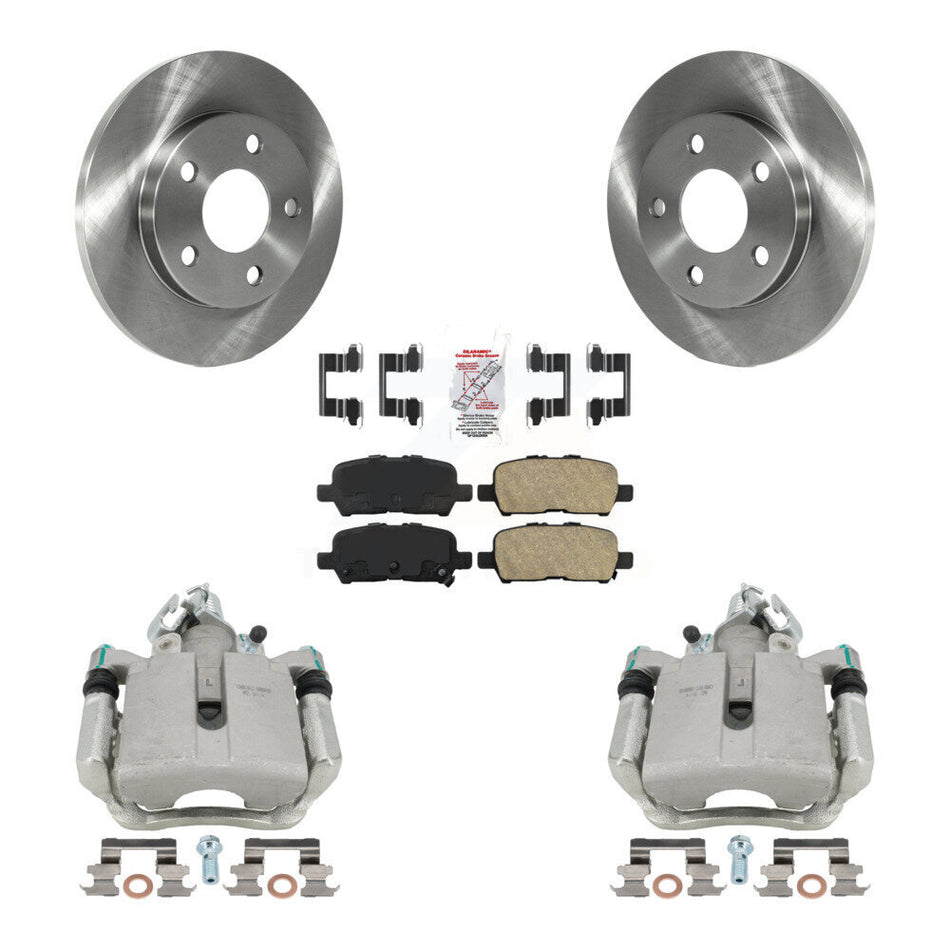Rear Disc Brake Caliper Rotors And Ceramic Pads Kit For Chevrolet Impala Pontiac Grand Prix Buick LaCrosse Limited Allure KC8-100962N