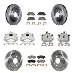 Front Rear Disc Brake Caliper Rotors And Ceramic Pads Kit (10Pc) For Pontiac Grand Prix Buick LaCrosse Allure KC8-100962T