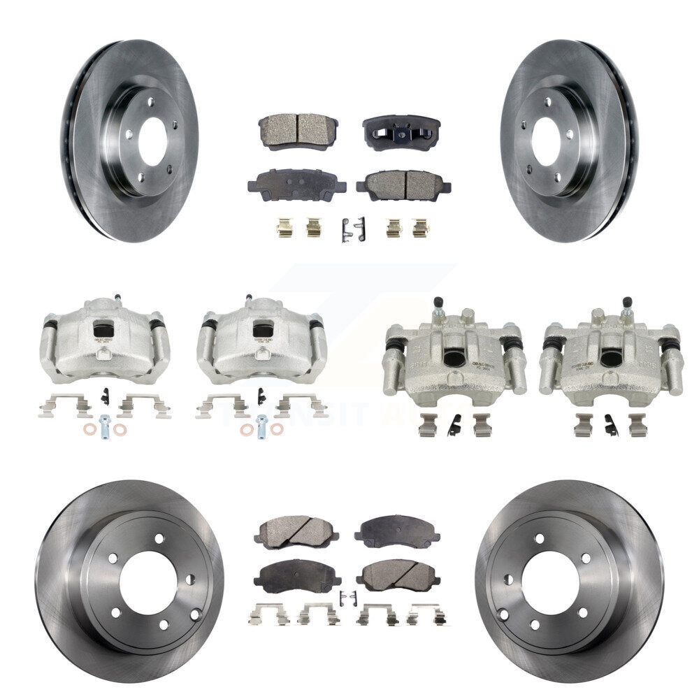 Front Rear Brake Caliper Rotors Ceramic Pad Kit (10Pc) For Jeep Patriot Compass Chrysler KC8-100963T