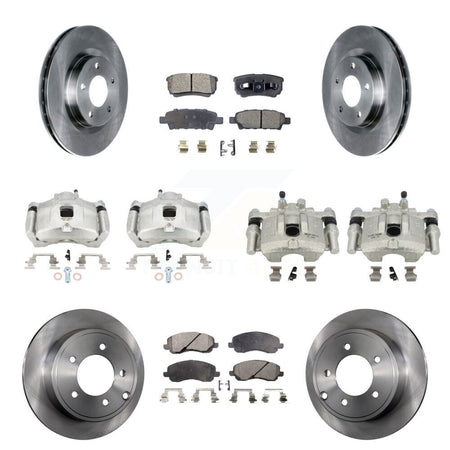 Front Rear Brake Caliper Rotors Ceramic Pad Kit (10Pc) For Jeep Patriot Compass Chrysler KC8-100963T