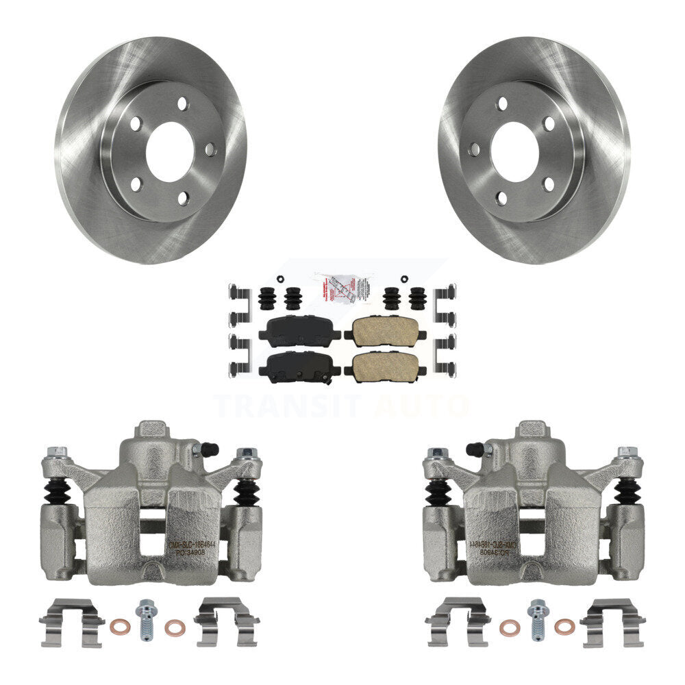 Rear Disc Brake Caliper Rotors And Ceramic Pads Kit For Chevrolet Impala KC8-100964N
